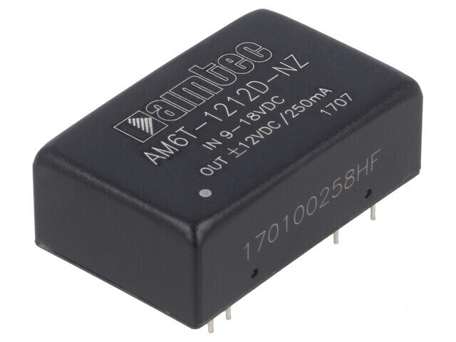 Convertor DC-DC 6W 9-18V la 12V/-12V DIP24