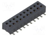 Conector şiruri pini mamă 20 PIN 1,27mm aurit SMT SAMTEC