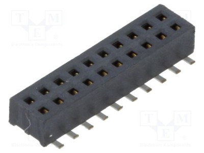 Conector şiruri pini mamă 20 PIN 1,27mm aurit SMT SAMTEC foto