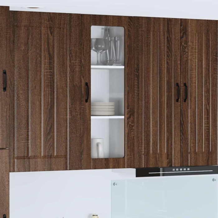 vidaXL Dulap suspendat de bucătărie Stejar &icirc;nchis 40 x 31 x 100 cm 885102