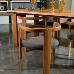 Scaun, Vow Chair, Cery 998VOW1125, 47 x 71 x 57 cm, lemn de carpen, maro/stejar