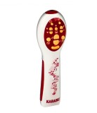 Microfon pentru karaoke cu 10 cantece, 10 negative, 4 ritmuri, carte de muzica inclusa, 3x AA baterii, Alb Rosu