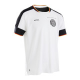 Tricou Fotbal FF500 Replică Germania 2024 Alb-Negru Copii, Kipsta