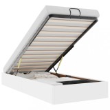 Cumpara ieftin Cadru de pat otoman fara saltea Alb 90x200 cm piele artificiala