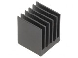 Radiator Atașabil cu Aripioare BGA Negru 17mm x 17mm