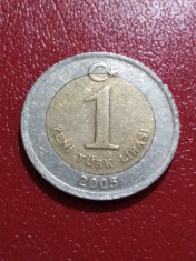 1 lira 2005 Turcia foto