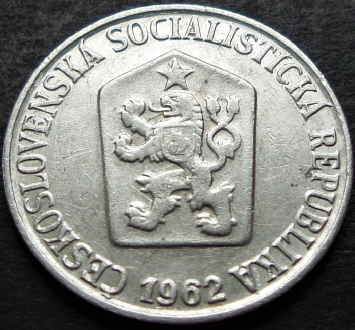 Moneda 5 HALERU - RS CEHOSLOVACIA, anul 1962 * cod 4039