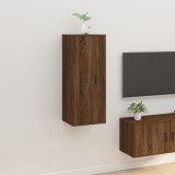 Dulap TV montat pe perete, stejar maro, 40x34,5x100 cm