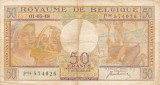 BELGIA 50 francs 1948 VF!!!