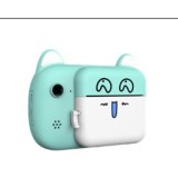 Camera Instantanee pentru Copii, Flippy, cu Functie de Printare, cablu USB-C, Bluetooth, compatibil iOS/Android, Imprimare APP, Model Pisica Smiley Fa