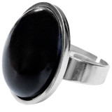 Inel cu Onix, piatra mare 25 mm, cristal natural reconstruit, reglabil