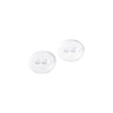 Set 25 nasturi plastic cu 2 gauri, Crisalida, diametru 15.2 mm, marimea 24&quot;, Transparenti