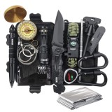 Kit supravietuire multifunctional 16 in 1 flippy, instrumente profesionale, agatatoare ghiozdan, pentru camping, drumetii, aventuri in aer liber, bors