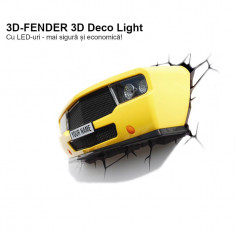 Lampa LED Ma?ina3D ce iese din perete, 3DlightFX foto