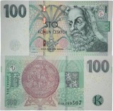 CEHIA 100 Coroane 2018 UNC Bancnota P-25 Y Ne流通 Bancnote Străine Europa Cehia