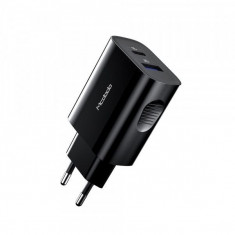 Incarcator retea MCDODO 20W cu port USB si USB Type C Negru foto