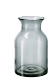 Vaza flori sticla gri 18 x 30 cm
