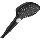 Para de dus mobila cu 3 jeturi, negru mat, Hansgrohe Raindance Select E 120