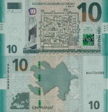 AZERBAIDJAN █ bancnota █ 10 Manat █ 2018 █ UNC █ necirculata