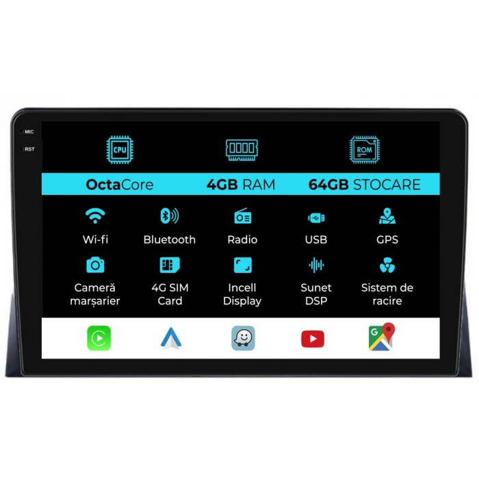Navigatie Dedicata Volkswagen Transporter, Multivan (2003-2015), 9Inch, 4Gb Ram, 64Gb Stocare, Carplay