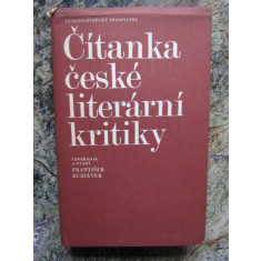 Č&iacute;tanka česk&eacute; liter&aacute;rn&iacute; kritiky -Franti&scaron;ek Buri&aacute;nek - IN LIMBA CEHA AUTOGRAF