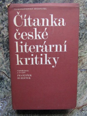 Č&amp;iacute;tanka česk&amp;eacute; liter&amp;aacute;rn&amp;iacute; kritiky -Franti&amp;scaron;ek Buri&amp;aacute;nek - IN LIMBA CEHA AUTOGRAF foto