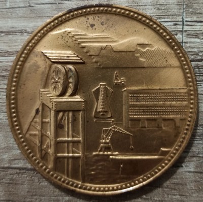 Placheta Intreprinderea Miniera Moldova Noua 1965-1985 foto