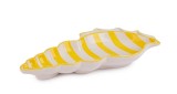 Cumpara ieftin Bol portelan alb galben Scoica 20,9x10,1x2,6h