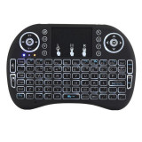 Tastatura Iluminata Wireless Techstar&reg; i8 RGB Play, Air Mouse, cu Touchpad, pentru TV Box si Mini PC, Android TV, Smart TV, PC, Laptop