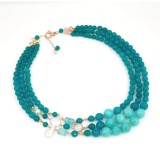 Cumpara ieftin Colier Dream din jad verde acvatic și perle