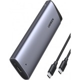 Rack UGREEN CM767 pentru SSD SATA M.2 NVMe, Gri