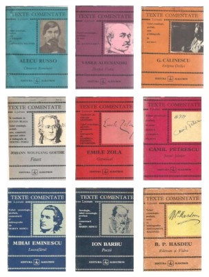 Colectia TEXTE COMENTATE - carti pentru elevi - 9 volume C foto