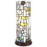 Cumpara ieftin Veioza sticla albastra polirasina maro Tiffany 15x36 cm