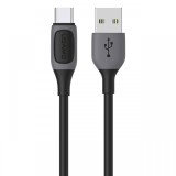 Usams Cablu Jelly Series Fast Charging USB la Type-C, 3A, 1m, Negru