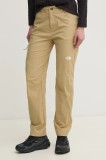 The North Face pantaloni de exterior Exploration culoarea verde, NF0A8BR7LK51