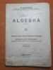 1944-manual de algebra pentru clasa a 4-a-gimnazii-licee-scoli normale-seminarii, Clasa 4, Matematica