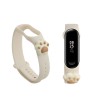 Curea Kwmobile pentru Xiaomi Mi Band 4/Mi Band 3, Alb, Silicon, KWM0000253P001C
