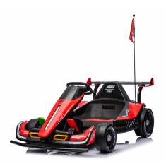 Kart electric pentru copii 3-11 ani, Racing F1 500W, 24V, telecomanda, bluetooth, functie drift, rosu