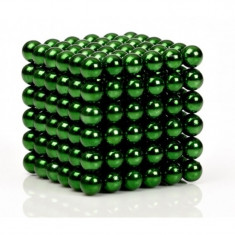 Neocube 216 bile magnetice 5mm, joc puzzle, culoare verde foto