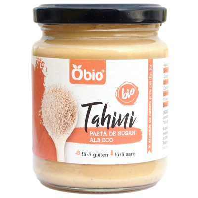 Pasta de Susan Alb Tahini Bio 250 grame Obio foto