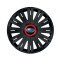 Set 4 capace roti Negre Cu Inel Rosu Active R16 Compatibil Cu Subaru