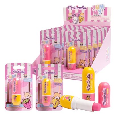 Set 12 bucati balsam de buze cu SPF 15 pentru copii, 68025, 3.5 g Martinelia, foto