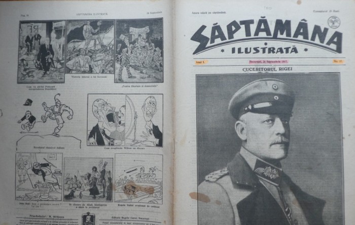 Saptamana ilustrata, an 1, nr. 17, 1917, Centenar Kogalniceanu. artistii romani