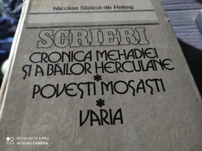 CRONICA MEHADIEI SI A BAILOR HERCULANE- POV. MOSASTI -NICOLAE STOICA DE HATEG foto