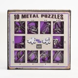 10 Metal Puzzles Set Purple, LUDICUS GAMES SRL