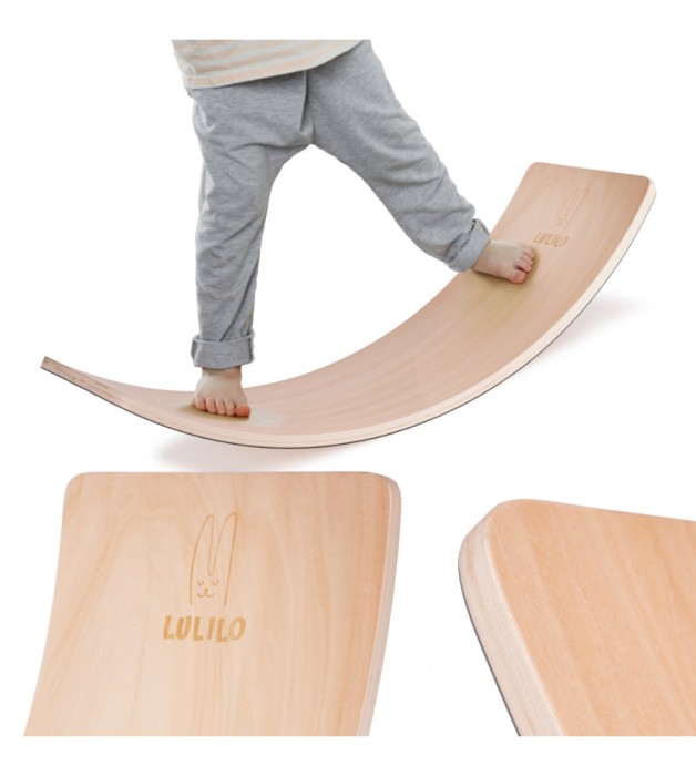 Placa de echilibrare din lemn Lulilo, 82 x 30 x 2cm