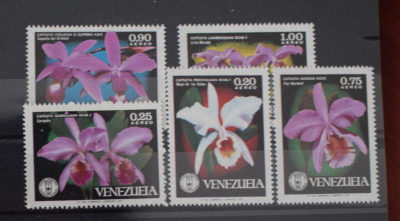 TS24/01 Timbre Venezuela - Nestampilat - Orhidee Flori foto