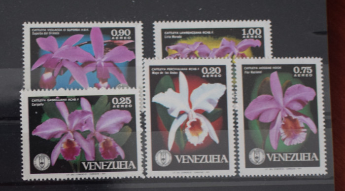 TS24/01 Timbre Venezuela - Nestampilat - Orhidee Flori