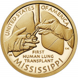 Statele Unite 1 Dolar 2023 D (Inventii: Mississippi - Plamani) KM-786 UNC !!!, America de Nord