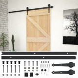 Usa glisanta cu set feronerie, 90 x 210 cm, lemn masiv de pin